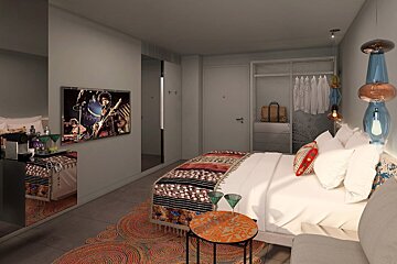 W Ibiza Hotel, Santa Eulalia double bedroom