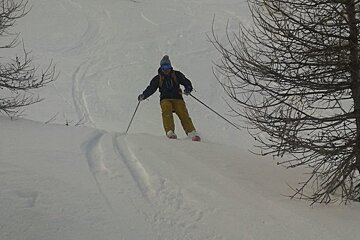 skiing out in la grave