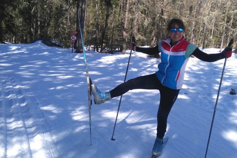 Cross country skiing in Argentiere