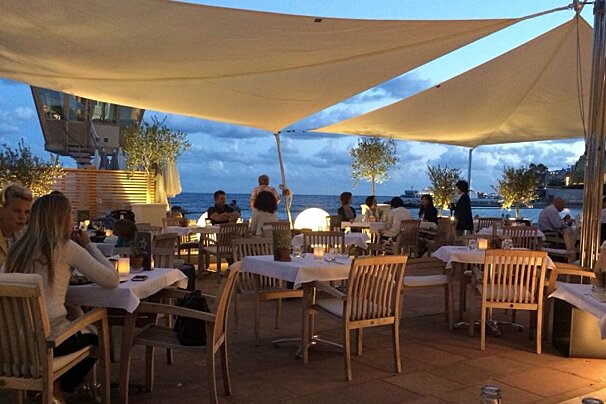 La Note Bleue Beach Club, Monaco terrace