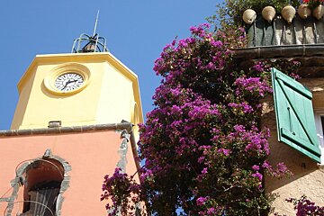 The clock tower of Saint Tropez