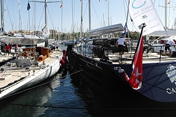 two luxury yachts in Palma marina