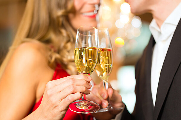 Champagne at the Five Seas Hotel