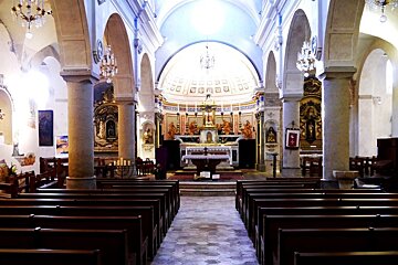 interior of the church in biot