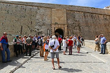 The drawbridge to the Dalt Vila ibiza