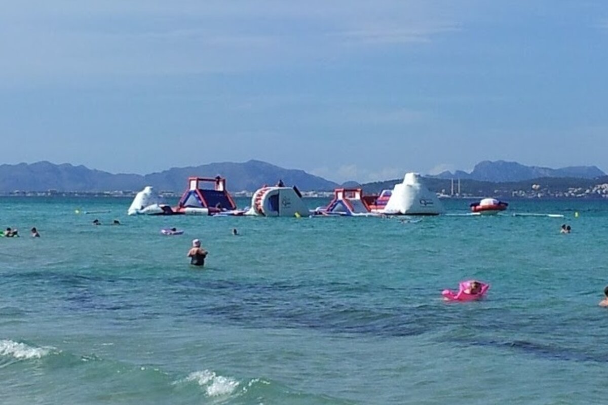 a play area in the sea off can picafort beach