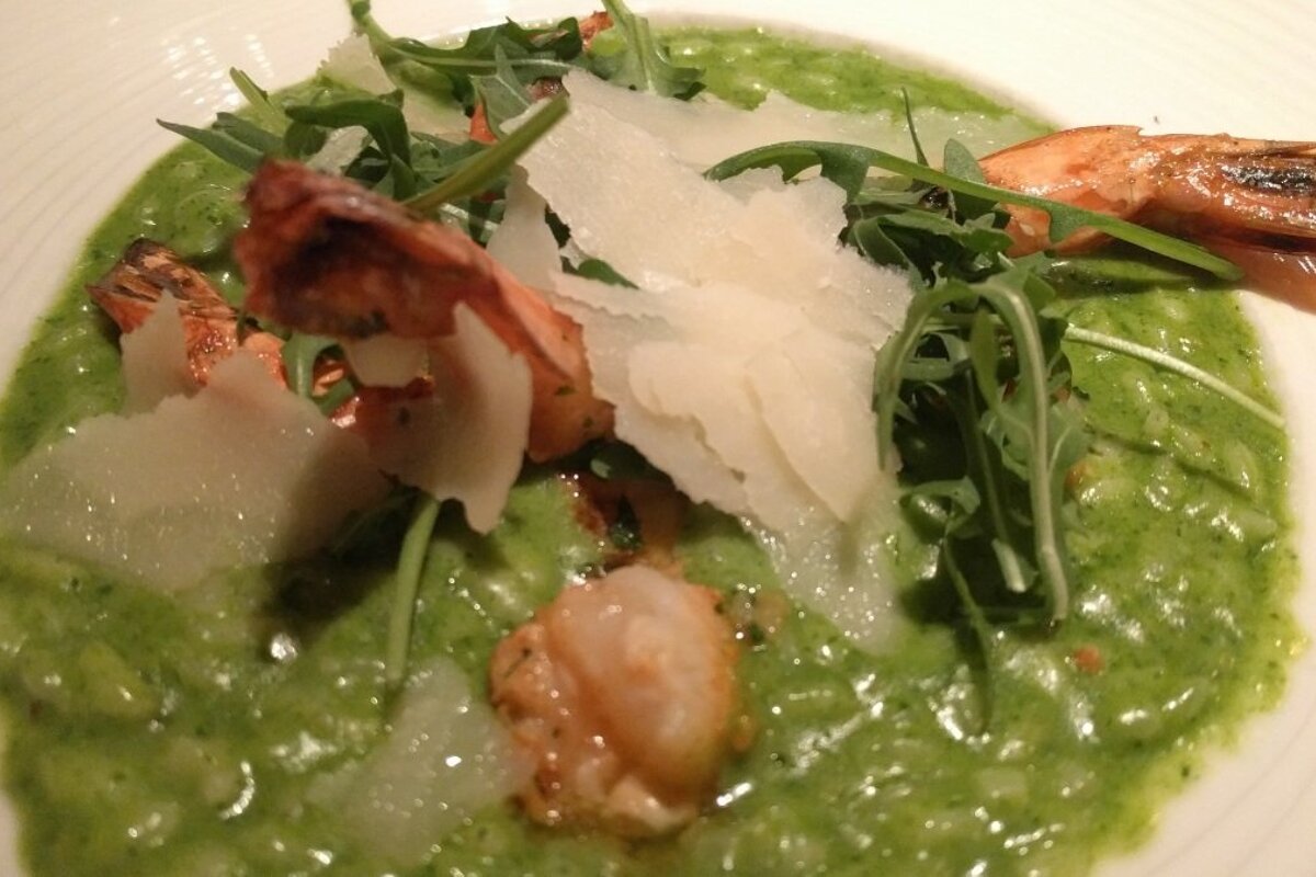 risotto at da bouttau restaurant cannes
