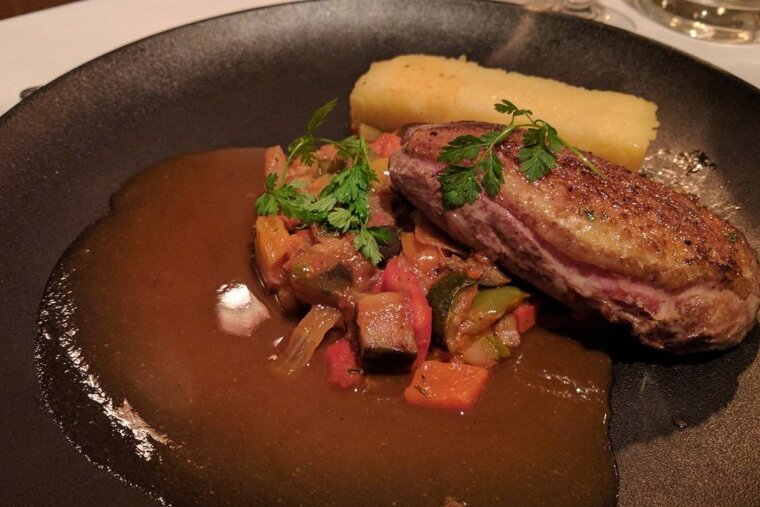 a main meal in the da bouttau restaurant cannes