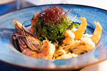 Seafood dish at Kingfisher Soller