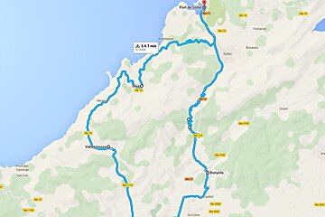 Port de Soller to Valldemossa Loop Cycling Route