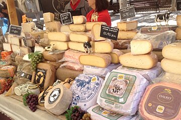Cheese stall at Son Ferriol, pLama de Mallorca