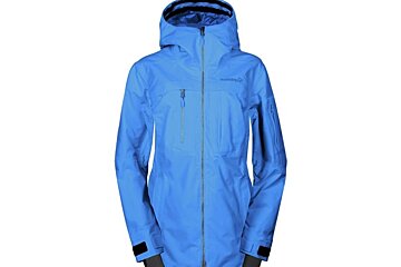 a blue winter jacket