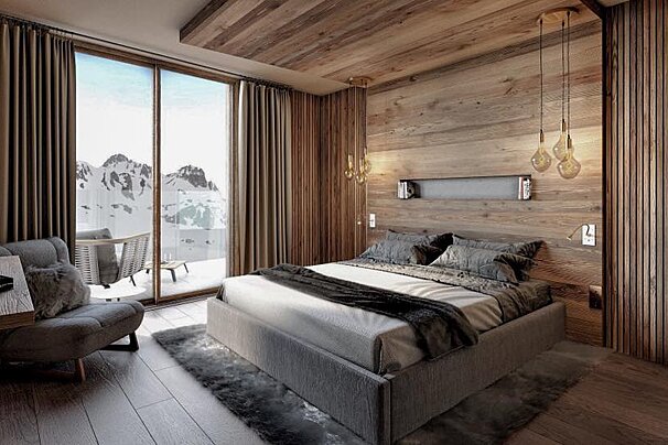 Le Diamond Rock Hotel, Tignes - Le Lac / Lavachet double bedroom