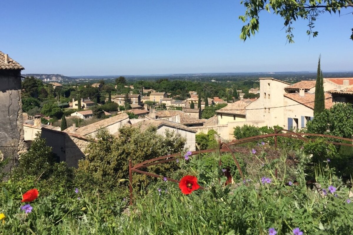 a provence village on a hill
