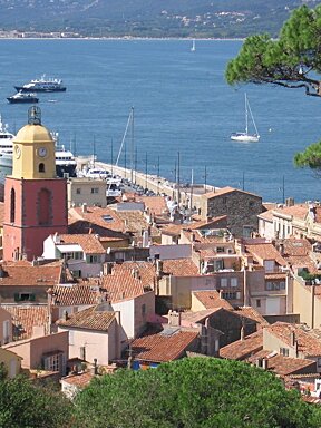 a view from the hill behind st tropez