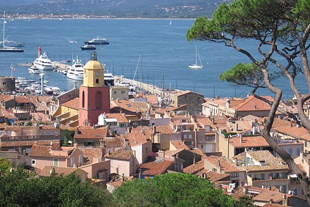 a view from the hill behind st tropez