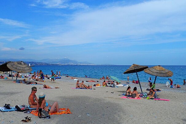 Plage de la Pierre au Tambour Beach, Villeneuve Loubet