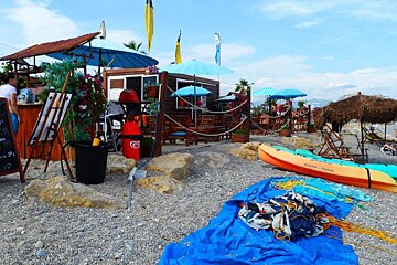a shack hiring out watersports equipment