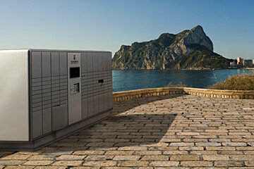 a beach locker in a holiday destination