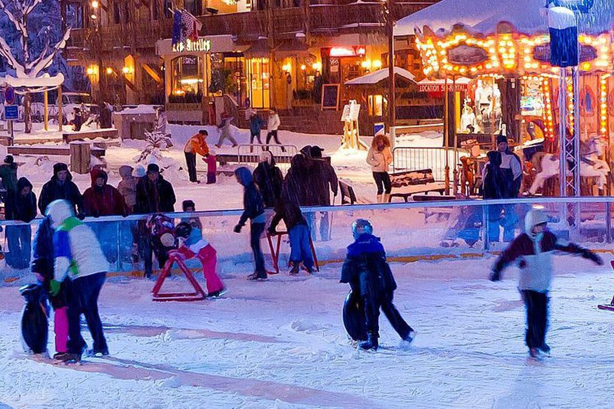 Outdoor Ice Rink at Parc des Dereches, Morzine