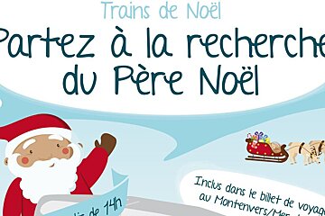 a poster for the mer de glace santa visits
