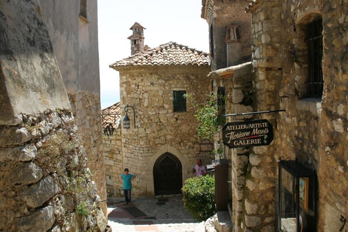 medieval streets in Eze village