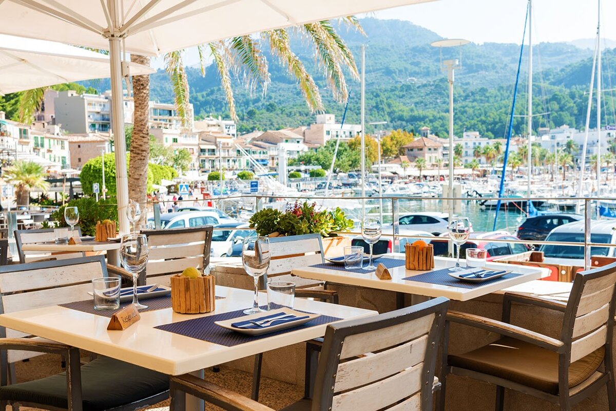 Terrace at kingfisher, port de soller