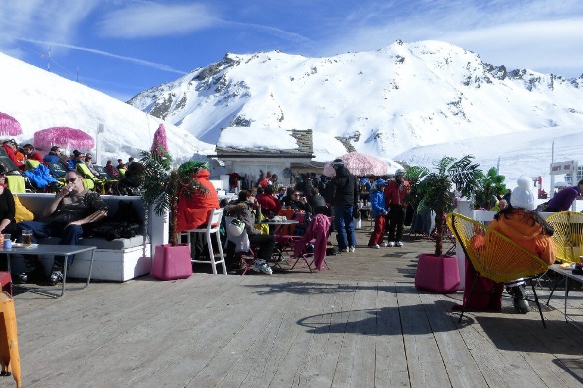 a bar with coloured seats