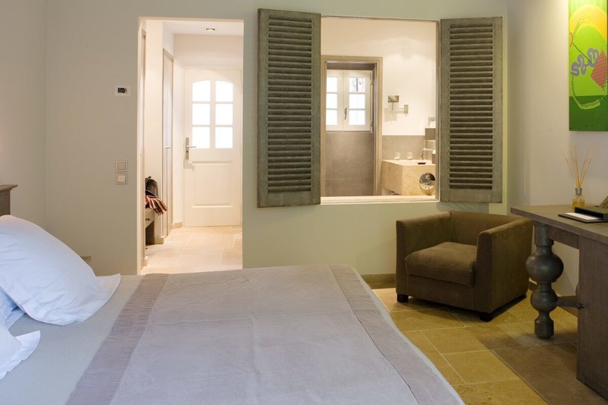 Le Pre de la Mer Hotel, Saint Tropez double bedroom