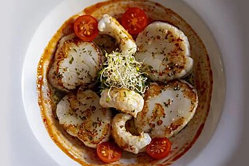 Seafood dish at Ola del Mar