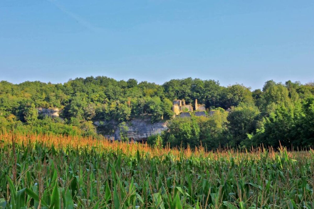 looking over to the village of la madeleine