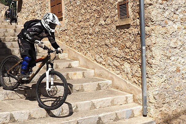Urban terrain on the course in Pollensa