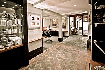 a picture of shops in a hotel in courchevel