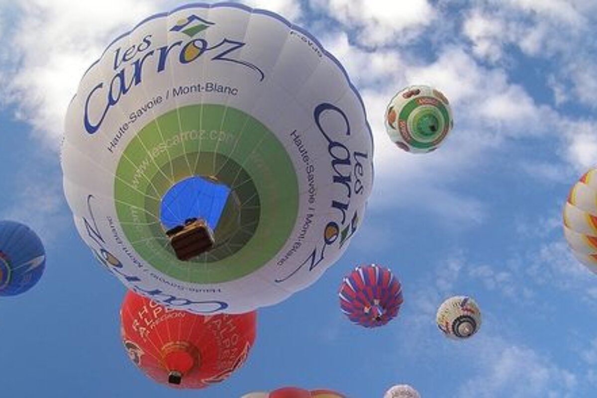 an image of a group of hot air balloons in the sky