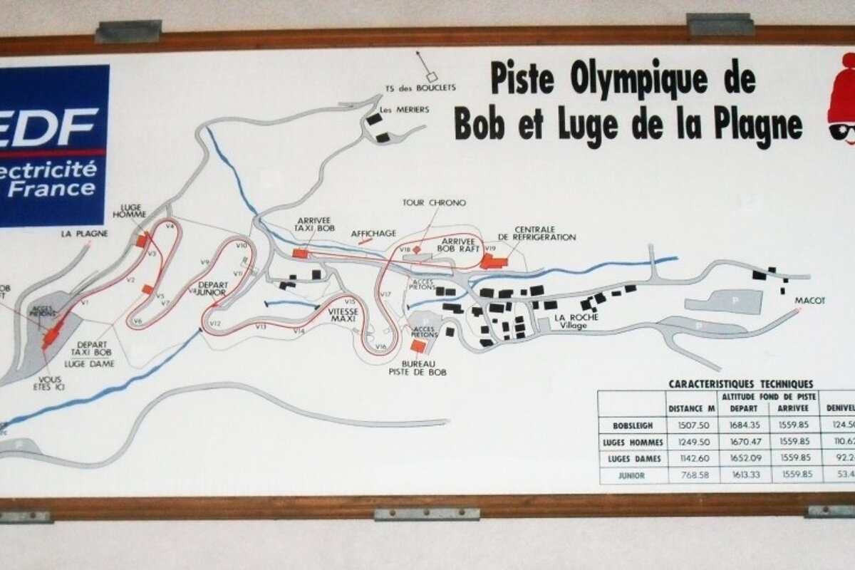 an image of the la plagne bobsleigh track