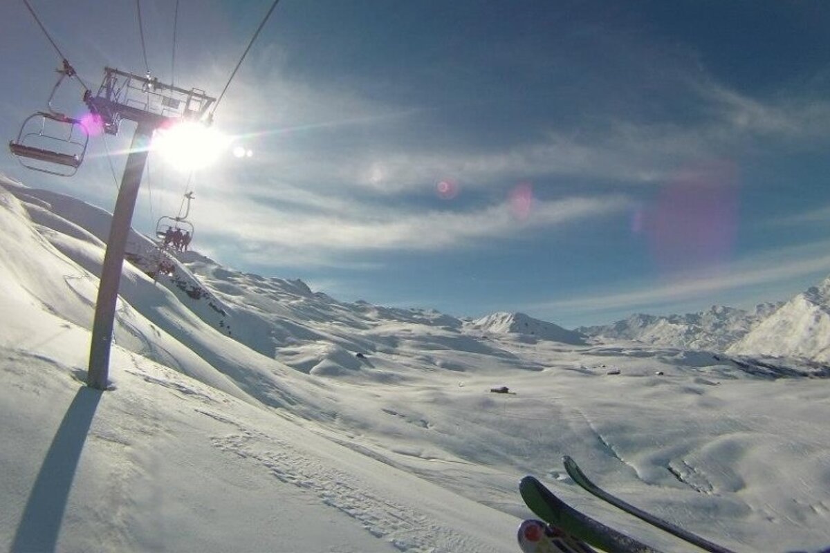 an image from a chairlift sunshine