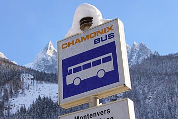 Photo of bus stop sign in Chamonix
