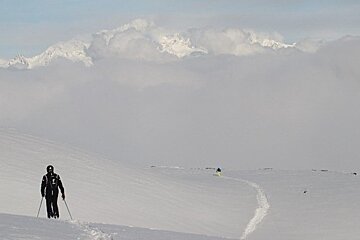 mont blanc and clouds