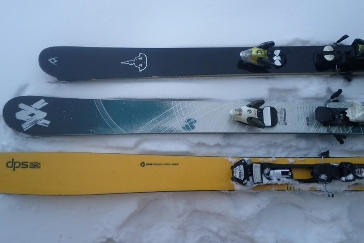 an image of three skis