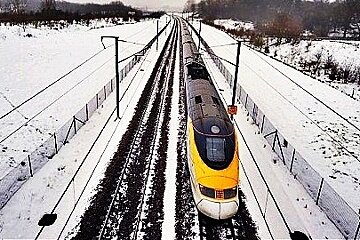 Eurostar in the snow