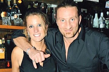 an image of the owners of bar fifty 50 in meribel