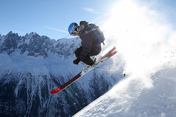 an image of fred syversen skiing in chamonix