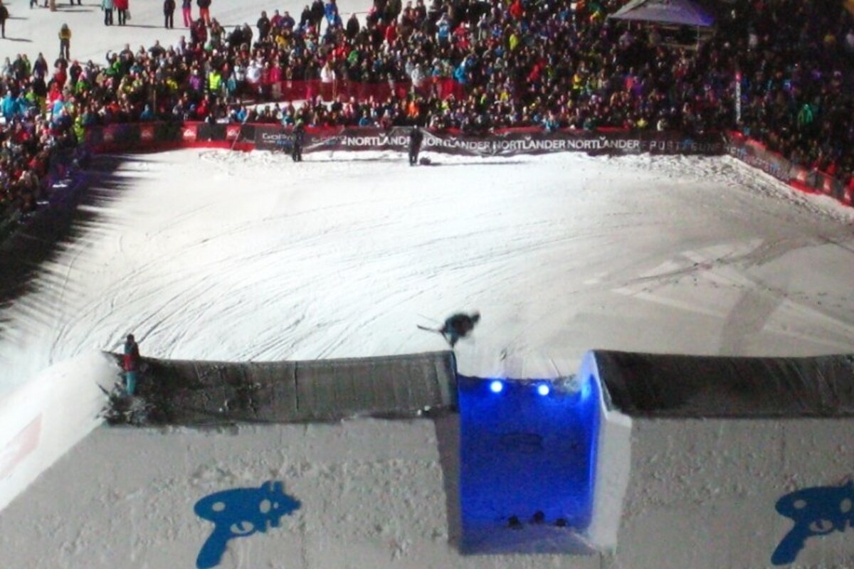 an image of a frostgun freestyle skier on the kicker
