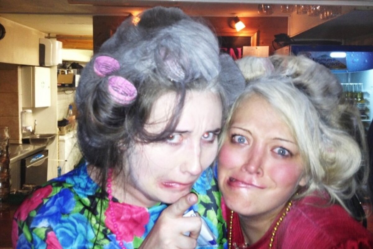 an image of two girls in fancy dress