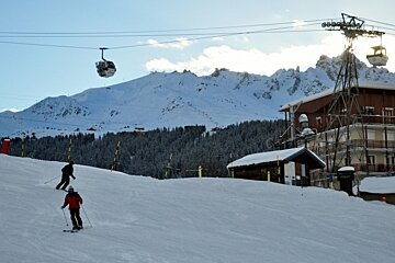 an image of skiers in courchevel