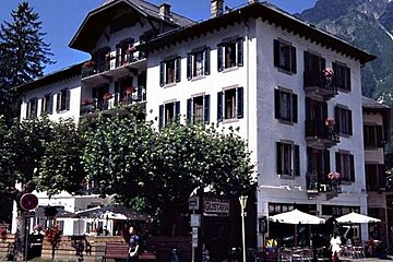 an image of the hotel gustavia chamonix summer