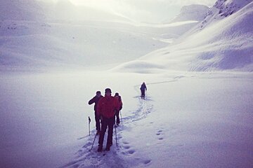 an image of a group of skiers