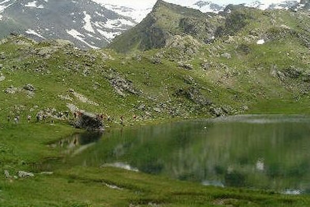a view of a lake near Val Thorens