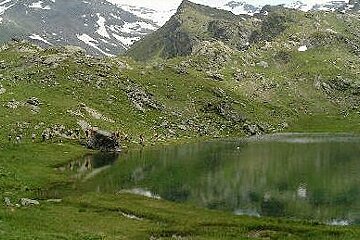 a view of a lake near Val Thorens
