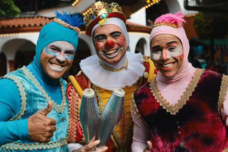 Dressing up for Mardi Gras Carnaval in Courchevel